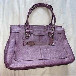 COACH Penelope Lilac Large Leather Shopper Purse